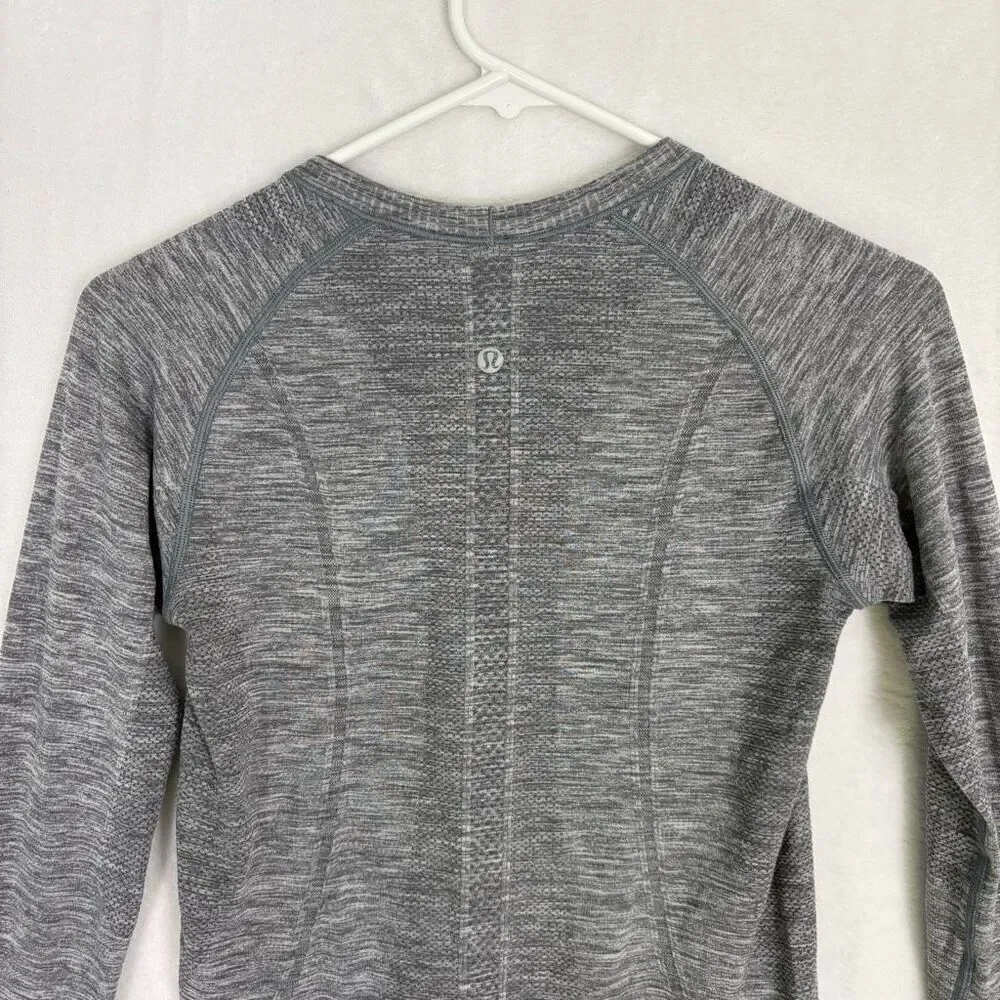 Lululemon Women's Grey Swiftly Tech Long Sleeve‎ Workout Top Size 6
